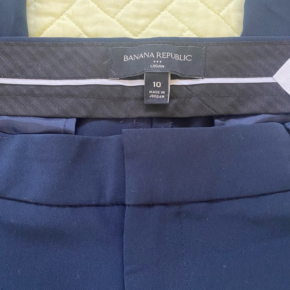 Logan Side stripe navy dress pant